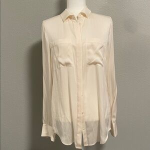 J. Crew NWT silk cream shirt